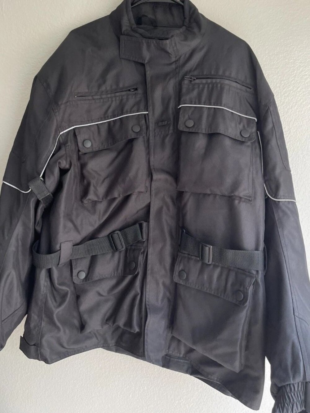 Bilt Black Motorcycle Jacket BLW1 Body Armor Padded 4 Pockets Lining Men’s Sz XL